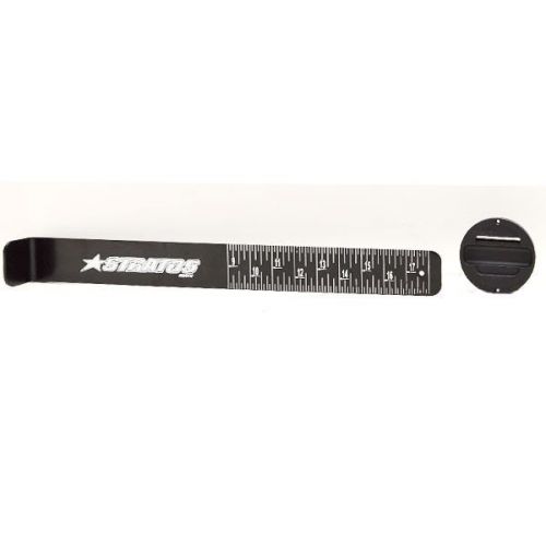 Stratos 7f167 black 18 inch aluminum boat fish ruler w/ flush mount