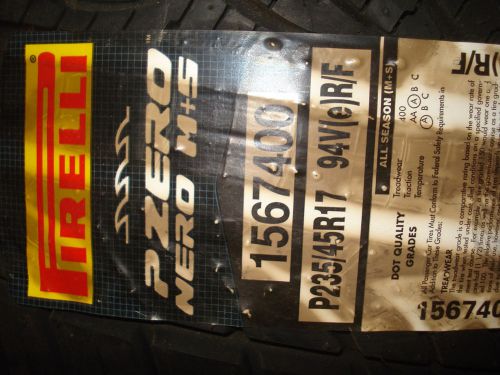 Volvo new tires  pirelli p-zero nero m + s  1567400 p235 45 r17  94v (e) r/f