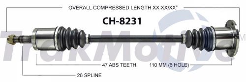 New cv axle shaft fits 1997-2000 dodge grand caravan  surtrack perf axles (was w