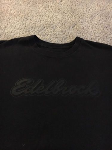 Edelbrock t-shirt short sleeve cotton black edelbrock logo men&#039;s  used 3xl xxxl