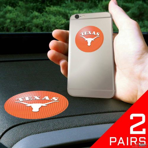 Fanmats - 2 pairs of university of texas dashboard phone grips 13045