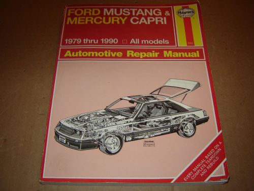 1979-90 ford mustang &amp; merc capri shop service repair manual 2.3l 2.8l 3.3l 5.0l