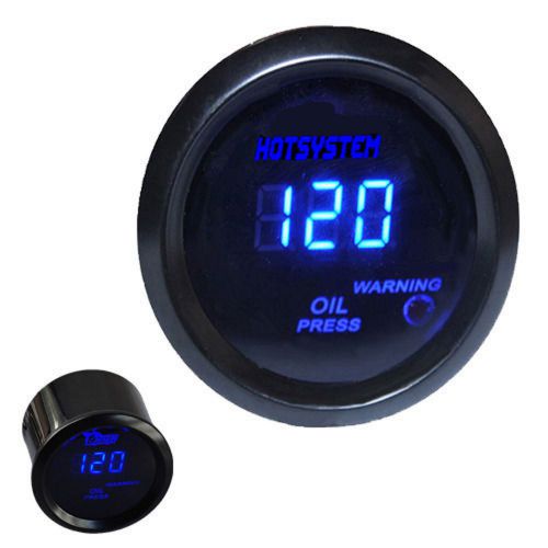 Hotsystem car motor 2 1/16 inch 52mm digital led electronic oil pressure gauge#1