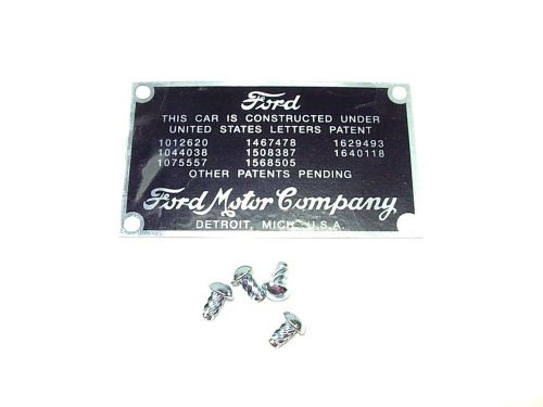 Model a ford patent data plate 1928/31