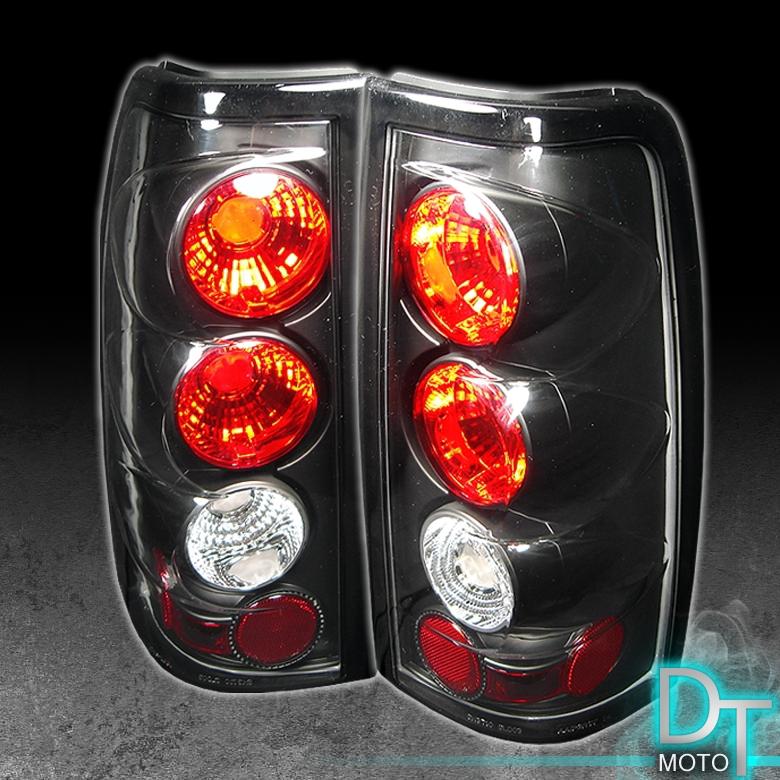 03-06 silverado/04-06 sierra altezza blk rear tail lights lamps left+right set