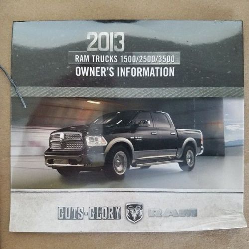 2013 dodge ram truck owners manual and leather portfolio