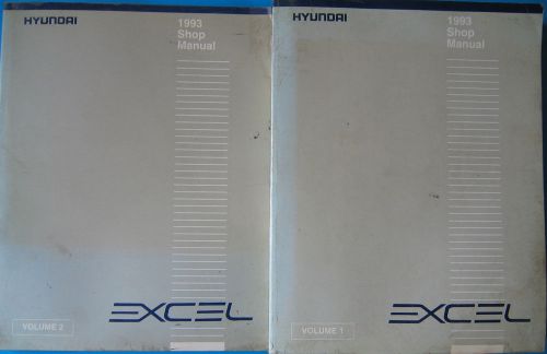 1993 hyundai excel service manual set oem