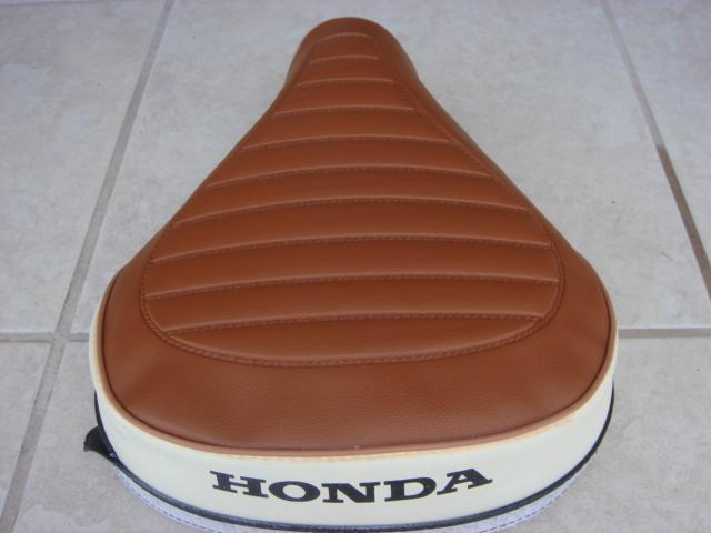 Honda nc50 express  replacement seat cover black dyed logo brown &white