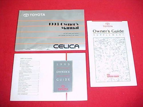 1993 toyota celica original owners manual service guide book kit 93 glovebox oem