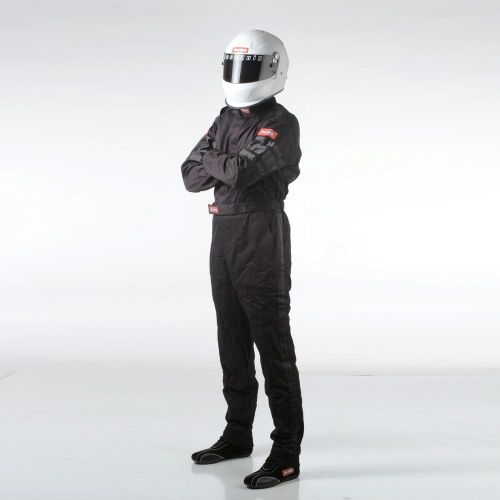 Racequip 110003 driving suit sfi-1 1-l suit  black medium