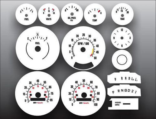 1973-1979 chevrolet truck blazer dash cluster white face gauges 73-87