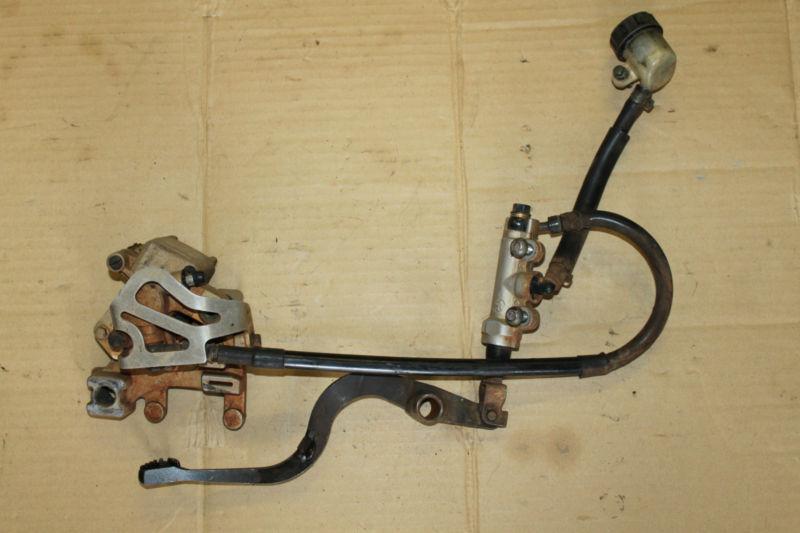 Honda cr80r rear brake assy caliper master cylinder bracket 92-94 cr 80 r cr85