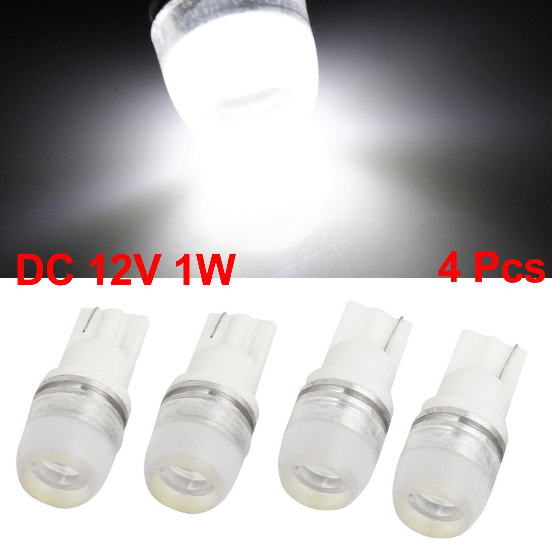 4 x 1w t10 168 194 w5w white dashboard led wedge side turn light