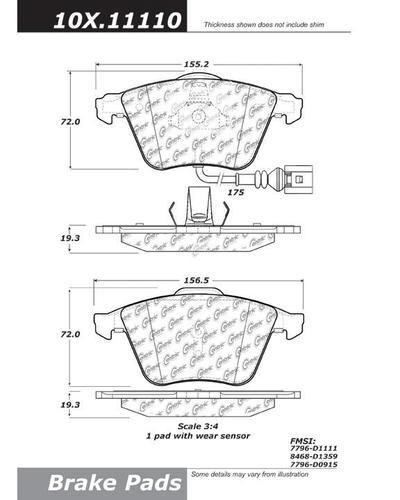 Centric 104.11110 brake pad or shoe, front