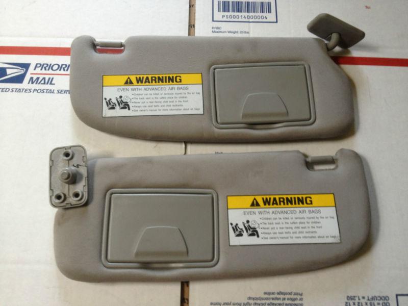 03 04 05 06 07 hyundai tiburon sun visor set pair oem gray grey sunvisors