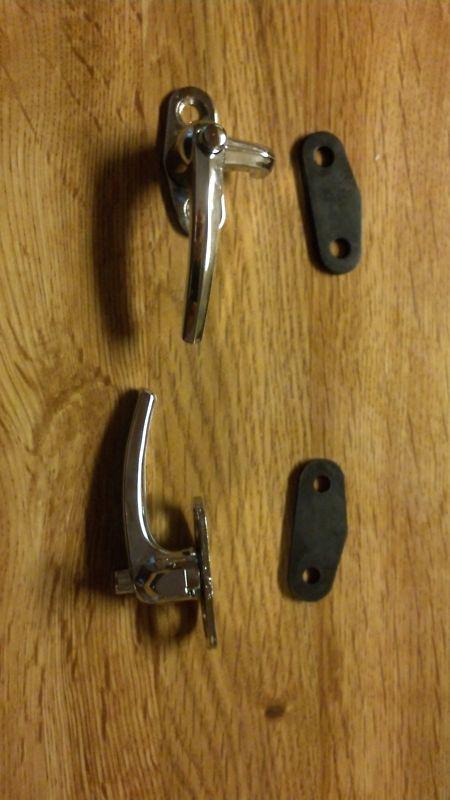 Vintage kombi vw volkswagen bus transporter deluxe chrome safari window latches