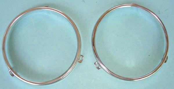 2 vw scirocco 1975-1988 chrome hella headlight trim rings