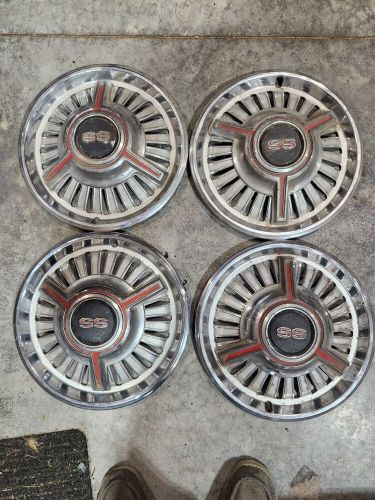 Wheel covers set of 4 1964-1966 chevy nova chevelle malibu ss spinner hubcaps