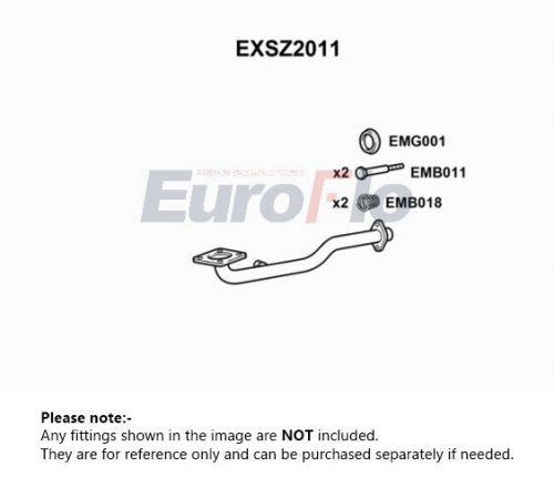 Exhaust pipe fits suzuki wagon r rb 413 1.3 front 03 to 06 m13a euroflo quality