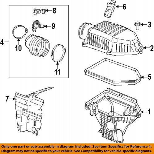 Dodge chrysler oem 15-18 challenger air cleaner intake-hose tube duct 5038817aa