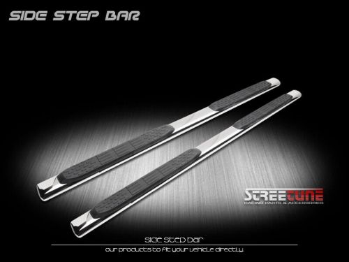 For 15-23 ford f150/17-21 f250/f350 supercrew 4&#034; oval chrome side step nerf bars