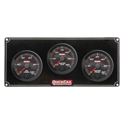 Quickcar racing 69-3016 - redline 3-gauge panel (oil pressure/water temp/water