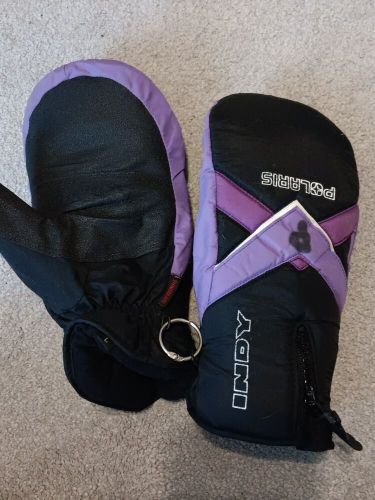 Polaris indy snowmobile mittens purple size large