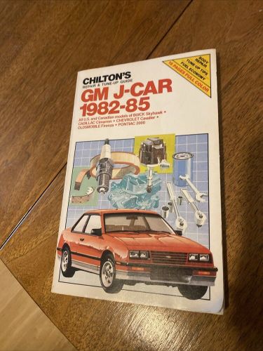 Chilton gm j car buick cadillac chevrolet 1982-1985 repair manual 7059 nwio