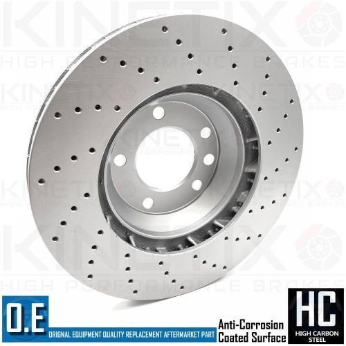 For audi q7 3.6 fsi 2006-2010 performance drilled front brake discs pair 350mm