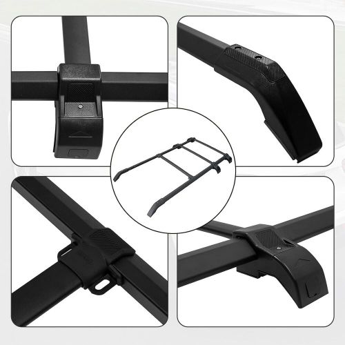 5pcs extended roof rack cross bars kit for 2021-2024 ford bronco 4door hard top