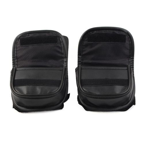 For harley touring street glide special flhxs black dual pouches windshield bags