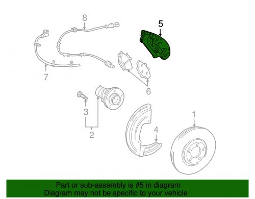 Genuine ford caliper assembly 3w4z-2b120-ab