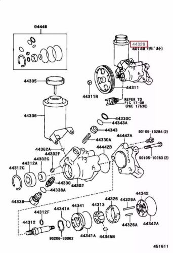 Toyota genuine 44320-50030 lexus pump assy vane for celsior crown ls400 oem car