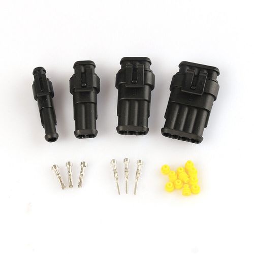 352 pcs 1/2/3/4pin car waterproof male female electrical connector plug wire set