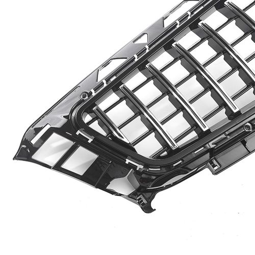 Gt style front bumper grille cover for benz cls63 amg 2012-2014 silver