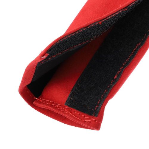 2pcs universal seat belt shoulder pad faux leather car safe strap neck mat red