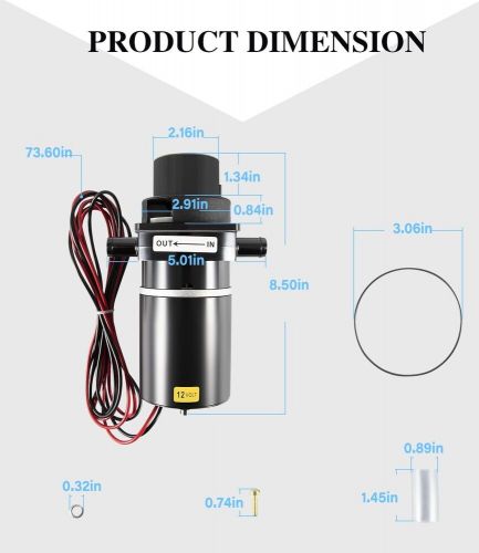 For jabsco 37010-series marine toilet macerator sub assembly kit 37010-1000 12v