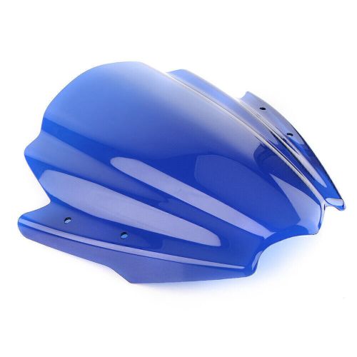 Universal windshield windscreen motorcycle with 7/8&#034; 1&#034; handlebar blue