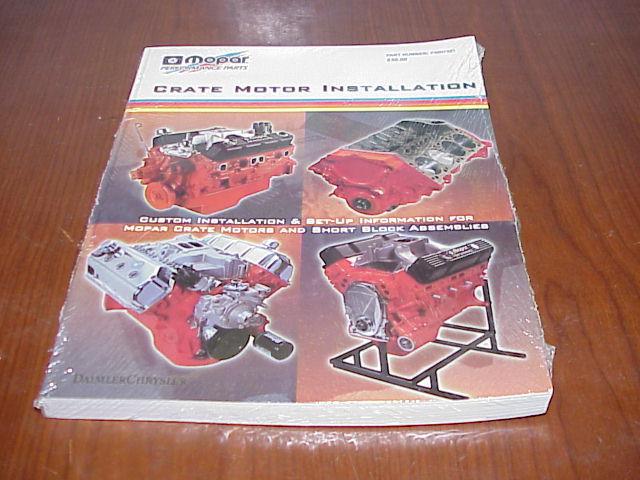 New mopar crate motor installation & setup information book manual imca ump