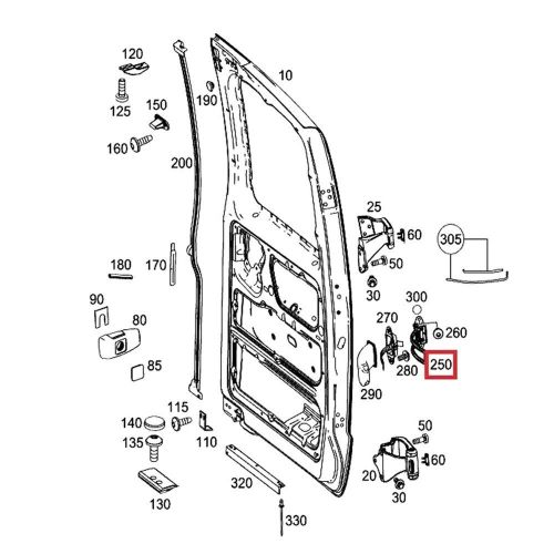 Reliable rear door check strap metal material for mercedes for vito w639