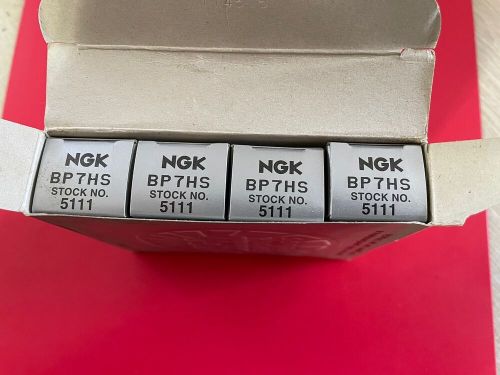 Box of 4 authentic ngk spark plugs bp7hs / 5111 boat motorcycle new