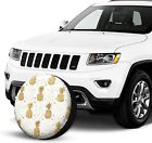 Gold glitter pineapples fruit print tires cover customized wheel cover fits tire