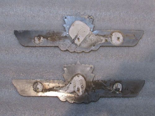 Vintage pair arena craft boat emblems name metal chrome set rare outboard oem