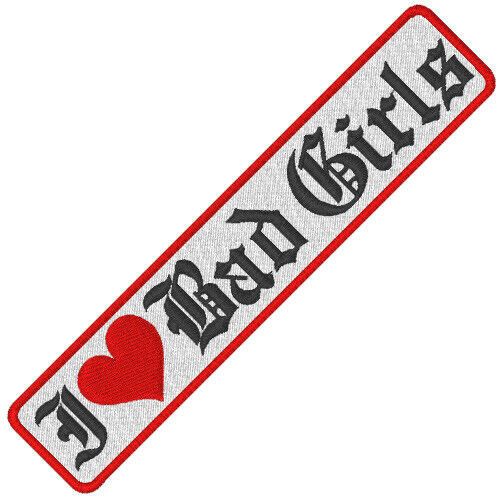 Biker patch/patch, i love bad girls, 10 x 2cm-