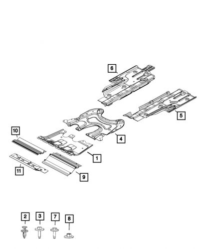 Genuine mopar fascia shield 68140328aa