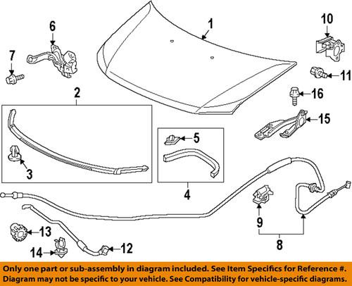 Honda oem 74120tk8a11 hood-lock assembly