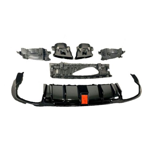 Rear diffuser with tailpipes black for mercedes e-class w213 sport e63 amg17-19-