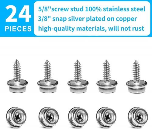 Yeebeny stainless steel screws marine grade boat silvery screw-24, sliver