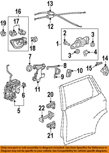 Honda oem 67950swah11zz lock & hardware-rear door-upper hinge