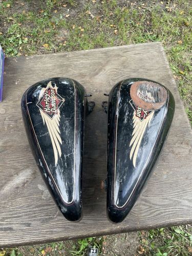 1997 oem harley-davidson fxsts softail springer left side split gas tank